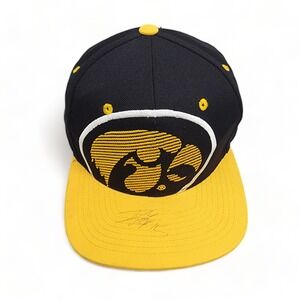 Iowa Hawkeyes Tyler Goodson #15 SIGNED Snapback Hat Black Autographed Zephyr Cap